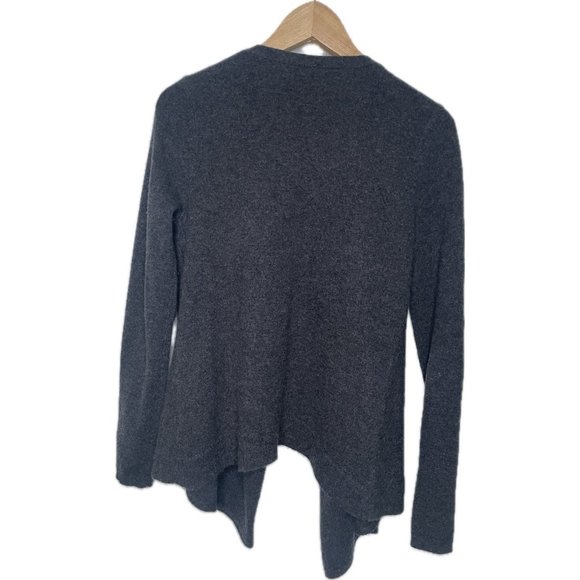 Velvet by Graham & Spencer 100% Cashmere Gray Cardigan Open Front Women's Size S - Picture 4 of 6